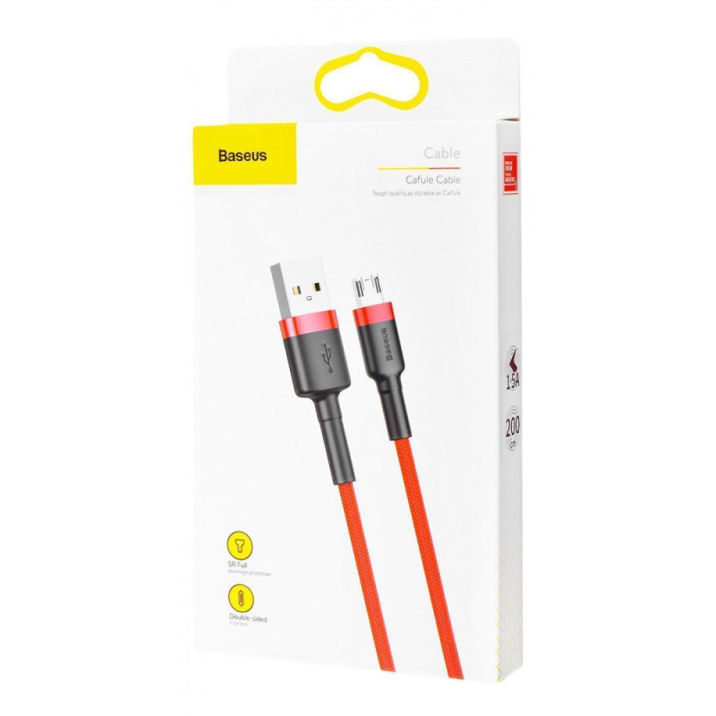 Кабель Baseus Cafule Micro USB 1.5A (2m) gray/black