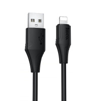 Уценка Дата кабель Hoco X124 Bien silicone USB to Lightning 2.4A (1m)