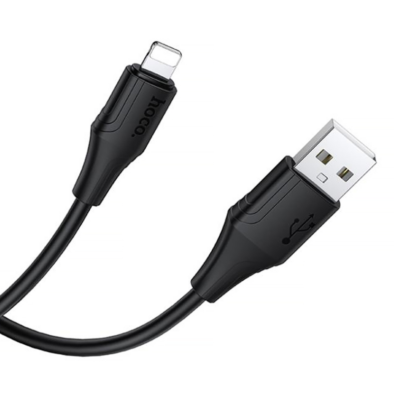 Уценка Дата кабель Hoco X124 Bien silicone USB to Lightning 2.4A (1m)