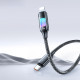 Дата кабель Usams US-SJ749 With Colorful Light TC Ser. Type-C to Lightning 30W (1.2m)