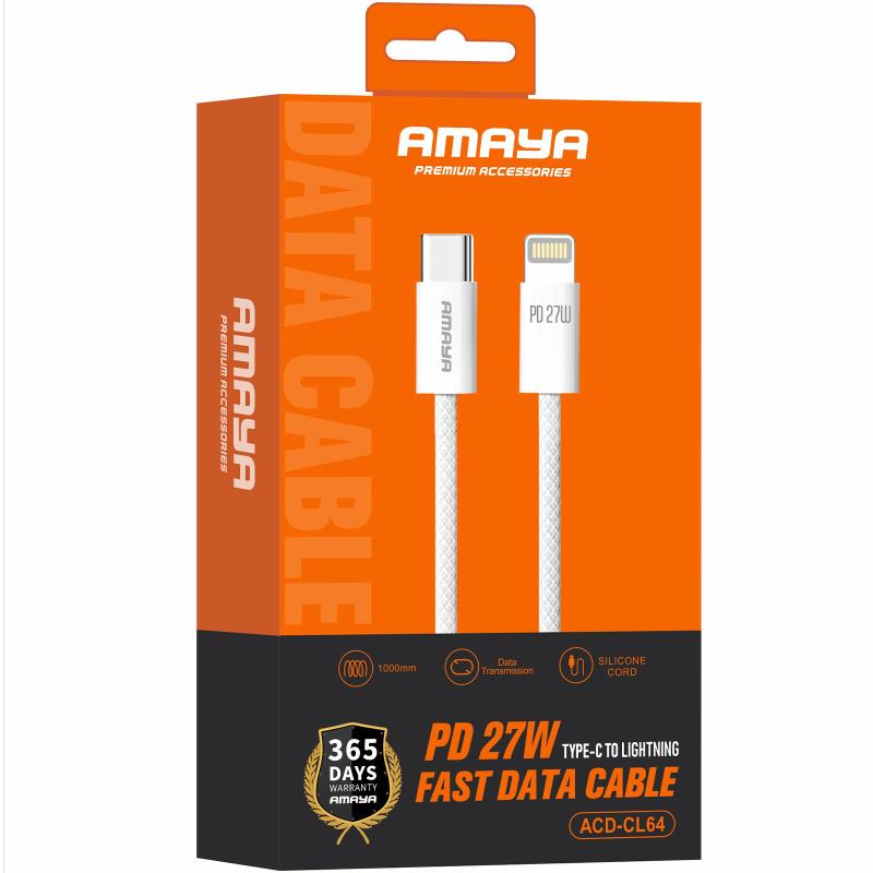 Дата кабель Amaya CL64 Type-C to Lightning 27W (1m)