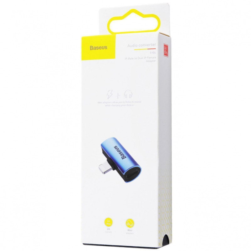 Перехідник AUX Baseus L46 Lightning to Lightning + Lightning black