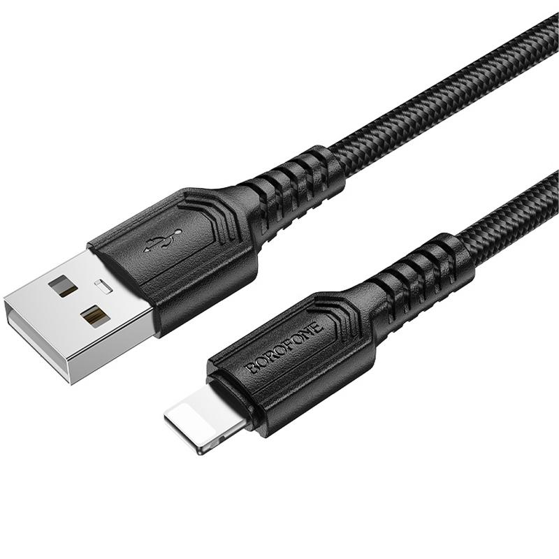 Дата кабель Borofone BX116 Certain USB to Lightning 2.4A (1m)
