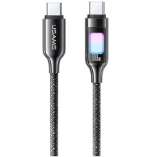 Дата кабель Usams US-SJ750 With Colorful Light TC Ser. Type-C to Type-C 100W (1.2m)