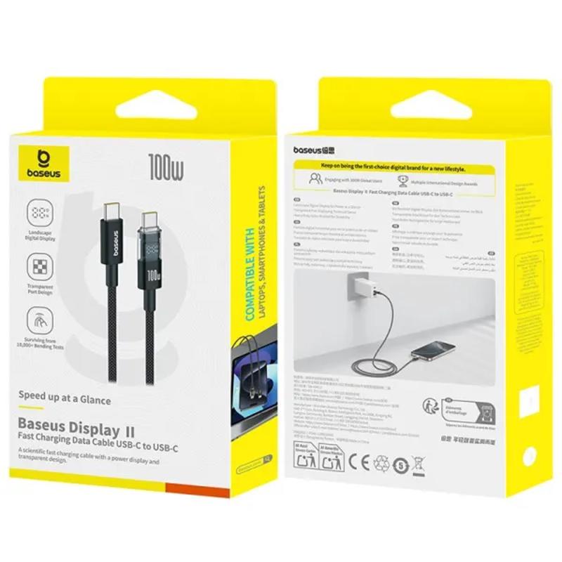 Дата кабель Baseus Display 2 Type-C to Type-C 100W (1m) (P10382702)