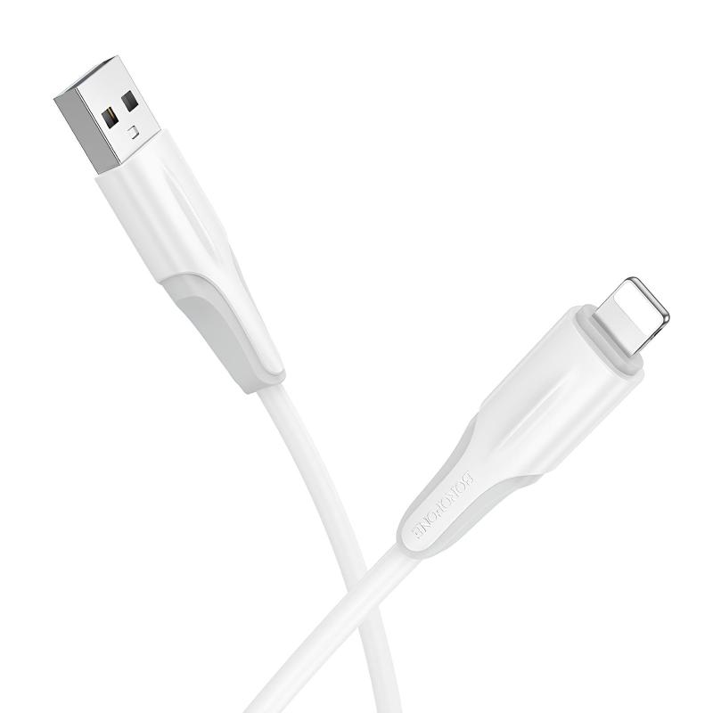 Дата кабель Borofone BX119 New USB to Lightning 2.4A (1m)