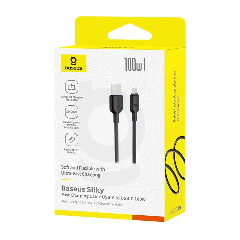 Дата кабель Baseus Silky Series OS Fast Charging USB to Type-C 100W (1m) (P10377703)