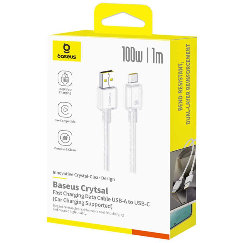 Дата кабель Baseus Crystal USB to Type-C 100W (1m) (E04279)