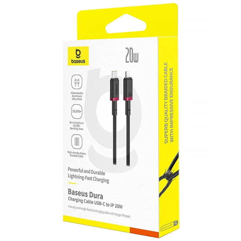 Дата кабель Baseus Dura Series Fast Charging Type-C to Lightning 20W (1m) (CB000123)