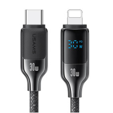 Дата кабель Usams US-SJ741 Digital Display HX Ser. Type-C to Lightning 30W (1.2m)