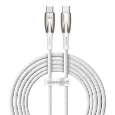 Кабель Baseus Glimmer Series Fast Charging Type-C to Type-C 100W (2m) white