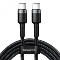 Кабель Baseus Cafule Flash Charging Type-C to Type-C PD 2.0 100W (2m) gray/black