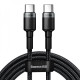 Кабель Baseus Cafule Flash Charging Type-C to Type-C PD 2.0 100W (2m) gray/black