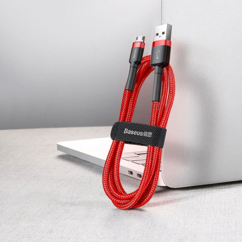 Кабель Baseus Cafule Micro USB 2.4A (1m) gray/black