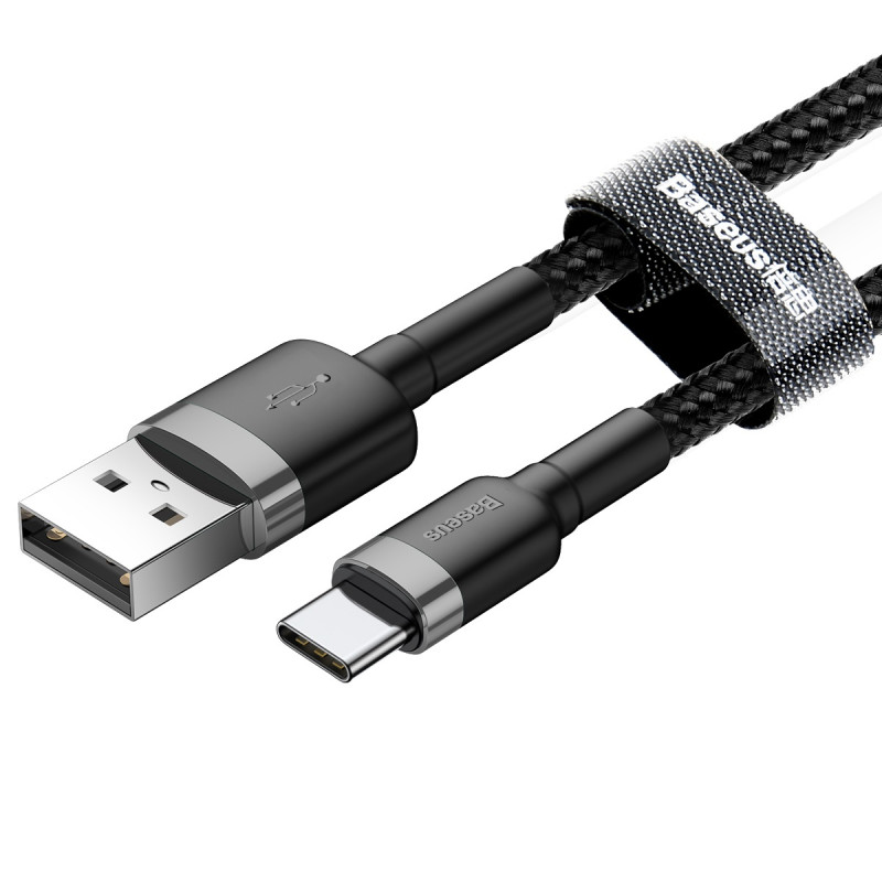 Дата кабель Baseus Cafule USB to Type-C Cable 3A (0.5m) (CATKLF-A)