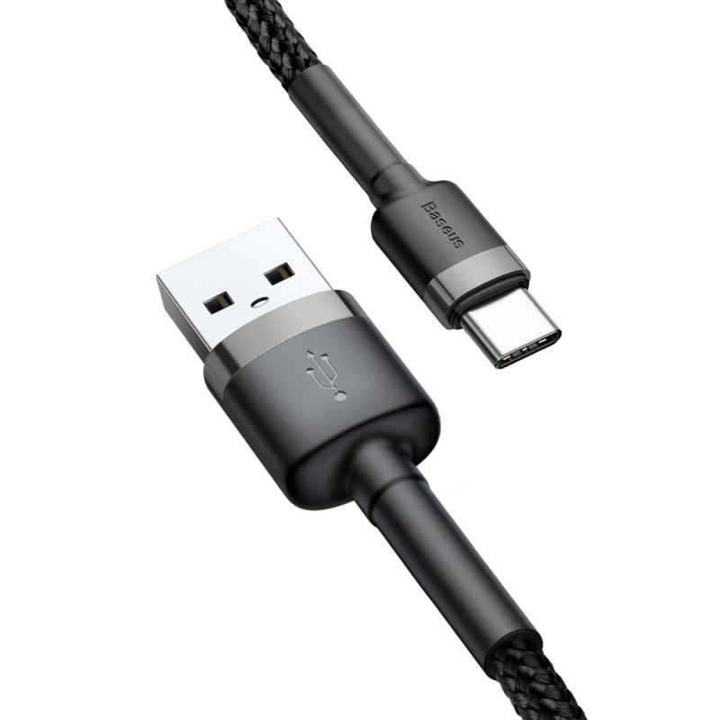 Дата кабель Baseus Cafule USB to Type-C Cable 3A (0.5m) (CATKLF-A)