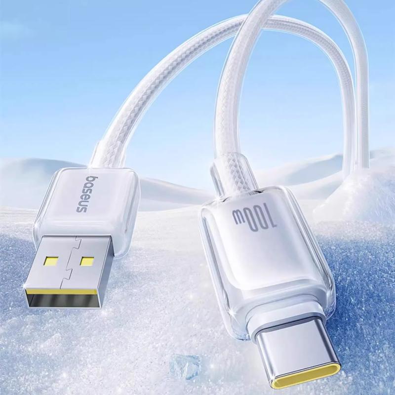 Дата кабель Baseus Crystal USB to Type-C 100W (2m) (E04279)