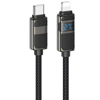 Уценка Дата кабель Hoco U137 Line with display Type-C to Lightning 27W (1.2m)