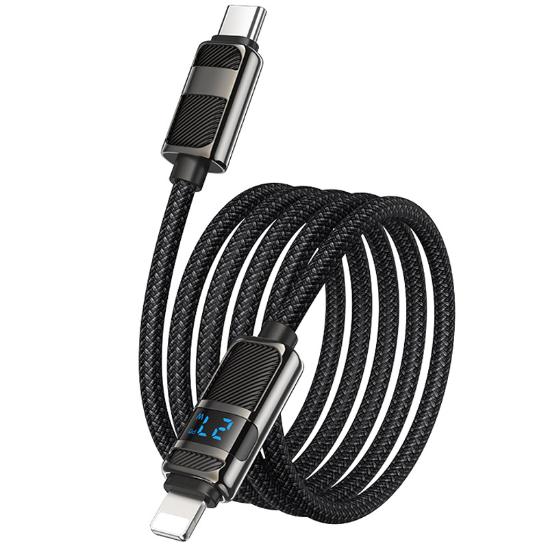 Уценка Дата кабель Hoco U137 Line with display Type-C to Lightning 27W (1.2m)