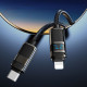 Уценка Дата кабель Hoco U137 Line with display Type-C to Lightning 27W (1.2m)