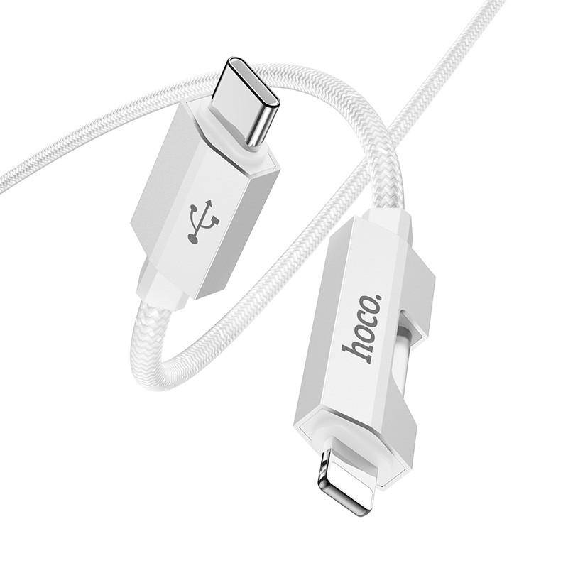 Дата кабель Hoco U123 Regent colorful 27W Type-C to Lightning (1.2m)