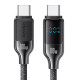 Дата кабель Usams US-SJ742 Digital Display HX Ser. Type-C to Type-C 100W (1.2m)