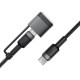 Дата кабель Acefast C22-05 2in1 Type-C to Type-C 240W/MAG3 140W (1.2m)