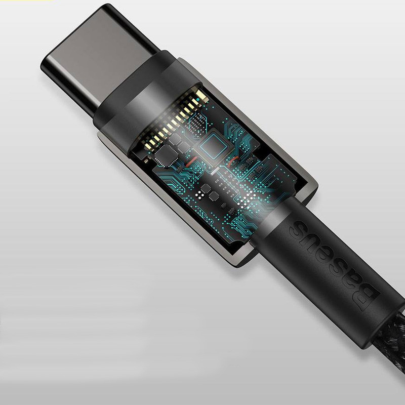 Дата кабель Baseus Tungsten Gold Type-C to Type-C Cable 100W (1m) (CATWJ-01)