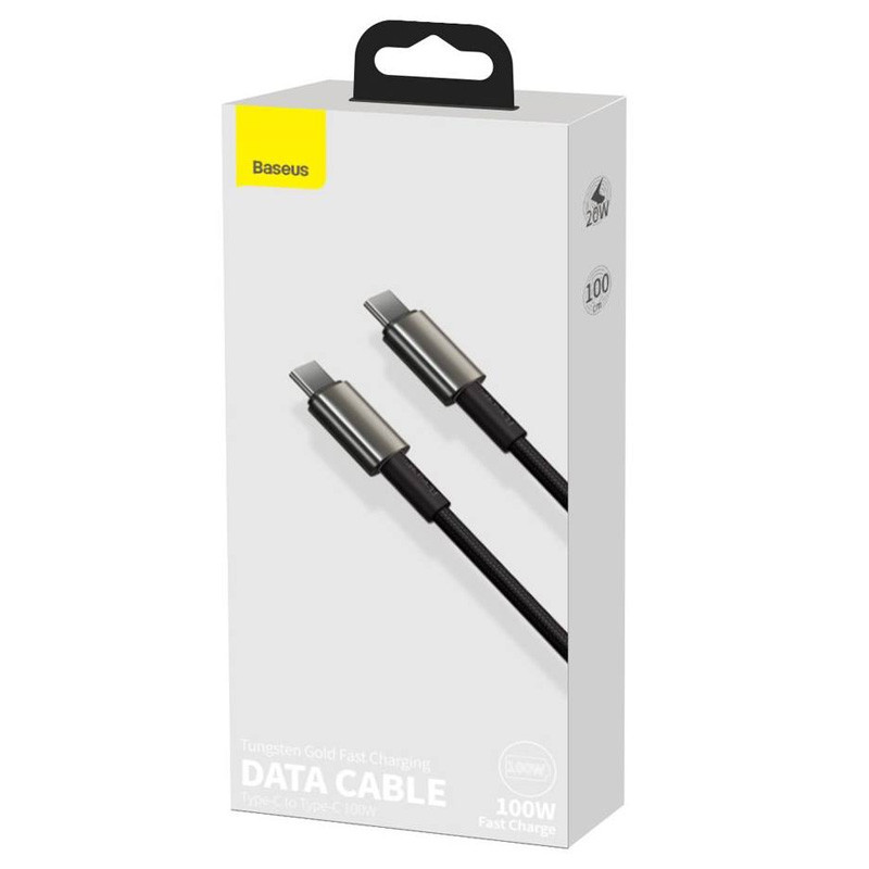 Дата кабель Baseus Tungsten Gold Type-C to Type-C Cable 100W (1m) (CATWJ-01)