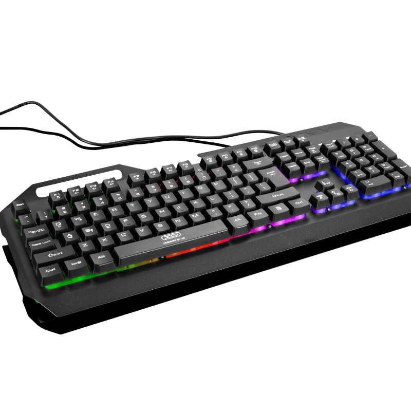Клавіатура дротова XO KB-01 RGB/ Metal чорний