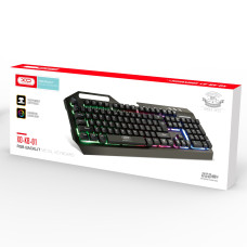 Клавіатура дротова XO KB-01 RGB/ Metal чорний