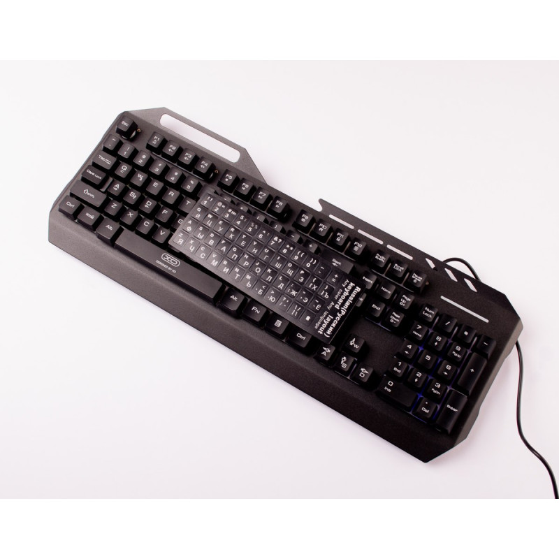 Клавіатура дротова XO KB-01 RGB/ Metal чорний