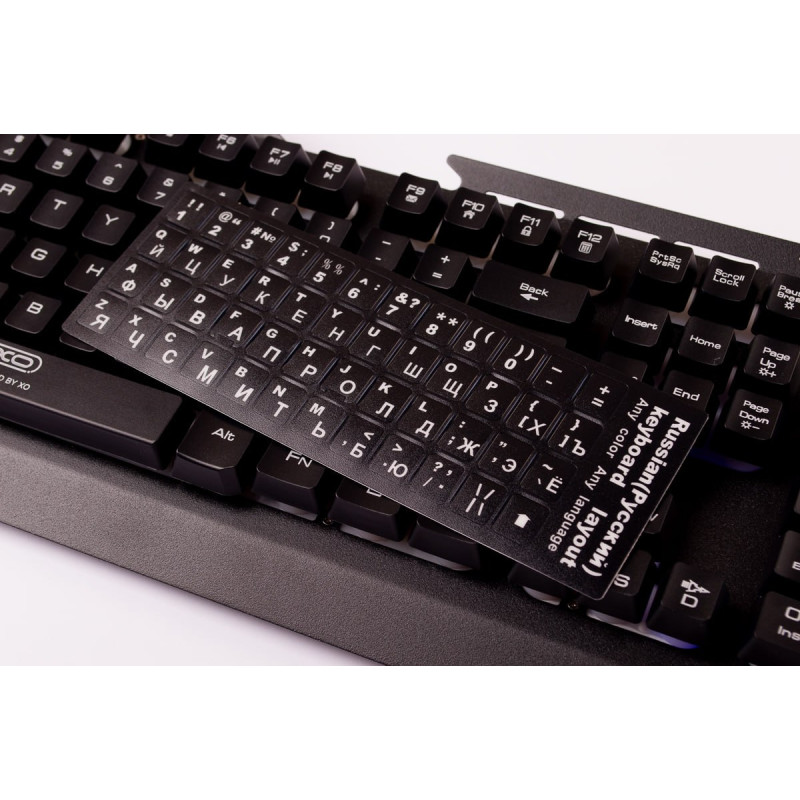 Клавіатура дротова XO KB-01 RGB/ Metal чорний