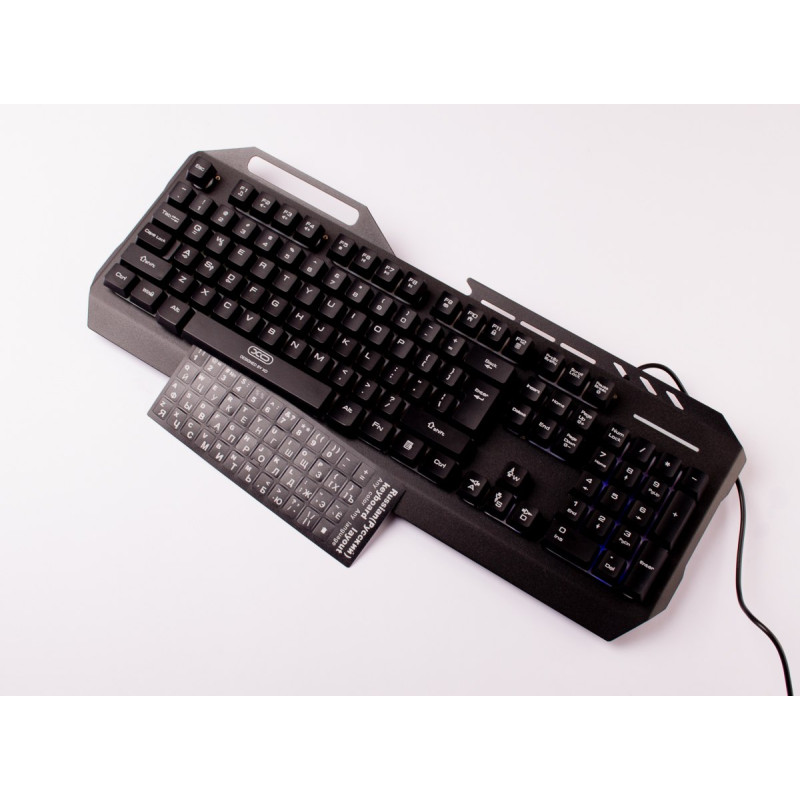 Клавіатура дротова XO KB-01 RGB/ Metal чорний