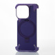 Металевий чохол MagSafe LEATHER METAL FRAME для телефону iPhone 14 Pro Max фіолетовий
