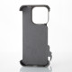 Металевий чохол MagSafe LEATHER METAL FRAME для телефону iPhone 15 Pro сірий