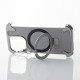 Металевий чохол MagSafe LEATHER METAL FRAME для телефону iPhone 15 Pro Max сірий
