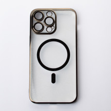 Пластиковий чохол MagSafe "Glitter" для iPhone 12 Pro Max чорний