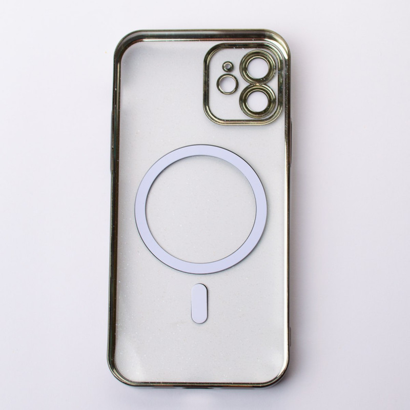 Пластиковий чохол MagSafe "Glitter" для iPhone 12 чорний