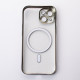Пластиковий чохол MagSafe "Glitter" для iPhone 15 чорний
