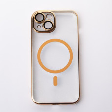Пластиковий чохол MagSafe "Glitter" для iPhone 15 золотий