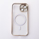 Пластиковий чохол MagSafe "Glitter" для iPhone 15 золотий