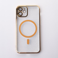 Пластиковий чохол MagSafe "Glitter" для iPhone 12 золотий