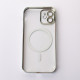 Пластиковий чохол MagSafe "Glitter" для iPhone 12 срібний