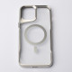 Пластиковий чохол MagSafe NEWZONE для телефону iPhone 15 Pro срібний