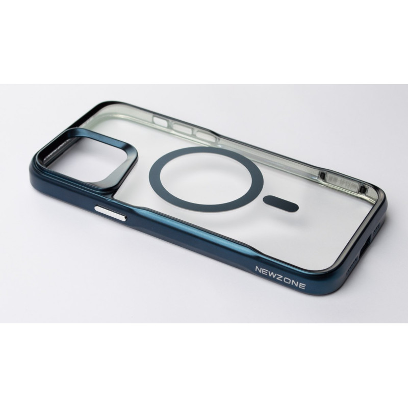 Пластиковий чохол MagSafe NEWZONE для телефону iPhone 15 Pro Max синій