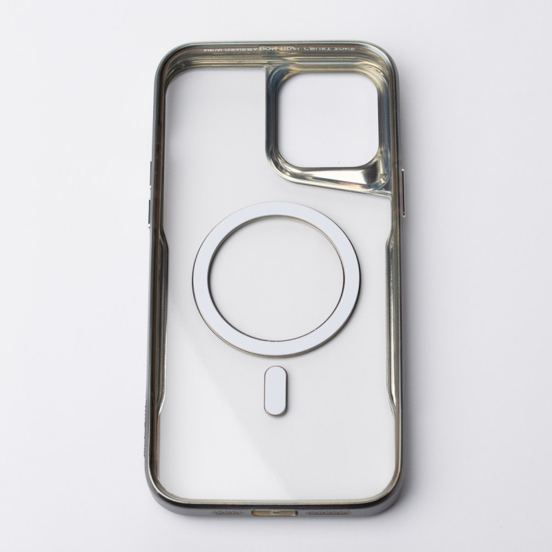 Пластиковий чохол MagSafe NEWZONE для телефону iPhone 15 Pro сірий