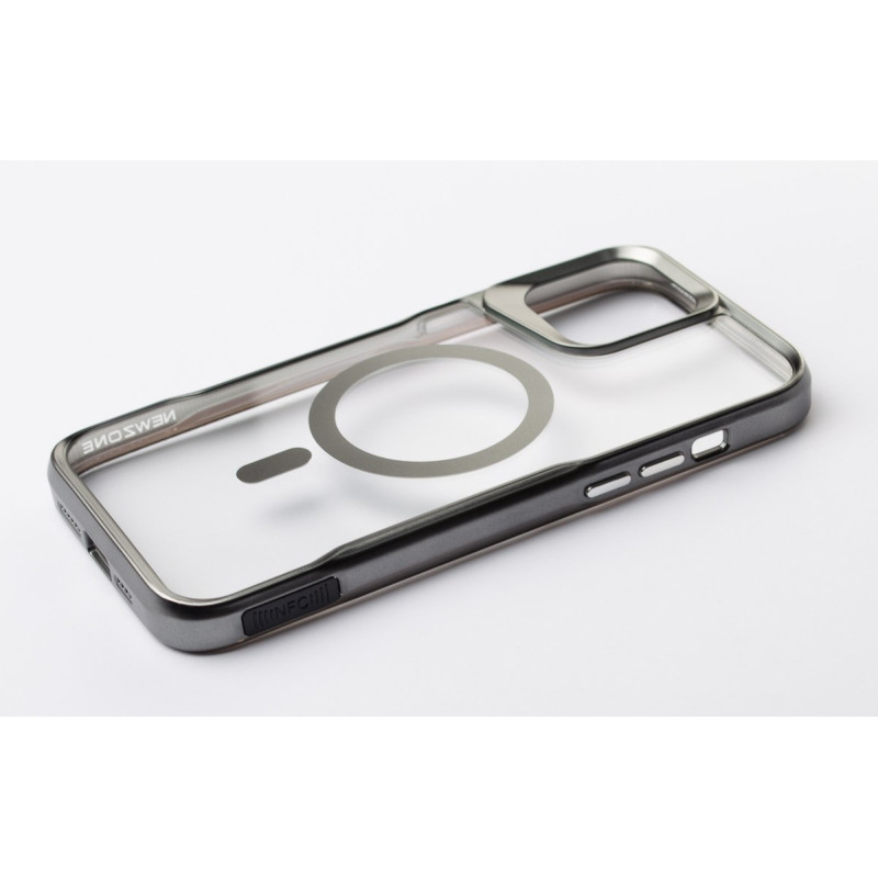 Пластиковий чохол MagSafe NEWZONE для телефону iPhone 15 Pro сірий