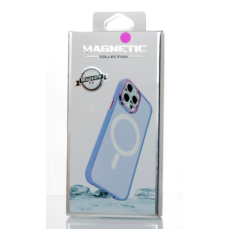 Силіконовий чохол MagSafe MATTE для iPhone 12 темно-фіолетовий