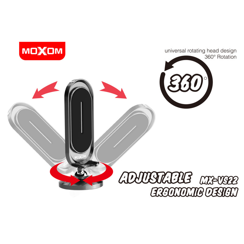 Магнітний автотримач MOXOM VS22 чорний